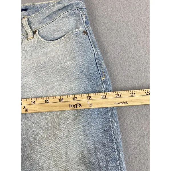 Aeropostale Jeans Womens 32x32 Blue Flower Embroidery Flare Tag 7/8 Indie Boho - Image 6