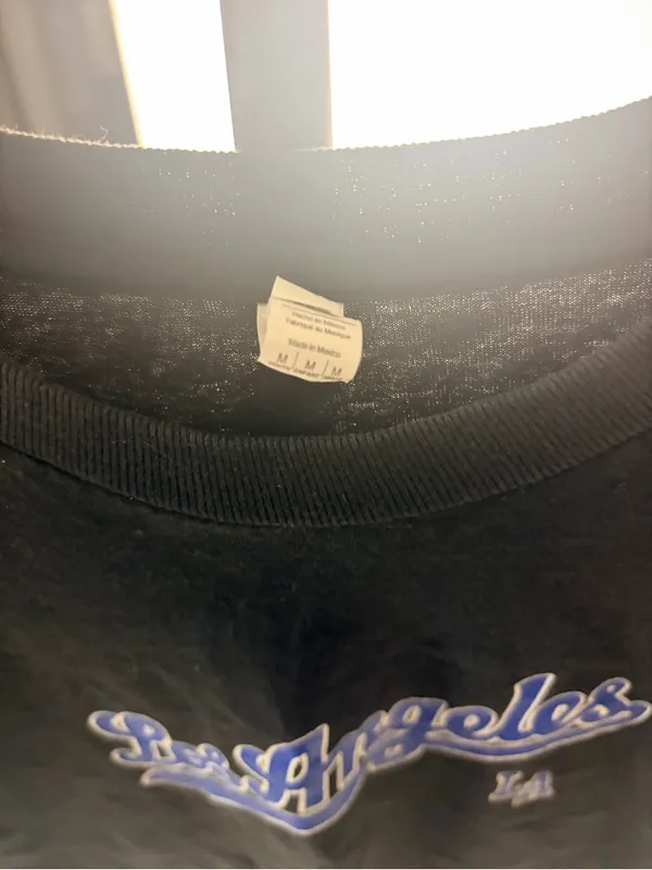 Los Angeles Apparel Tee - Black with Blue Script - Image 5