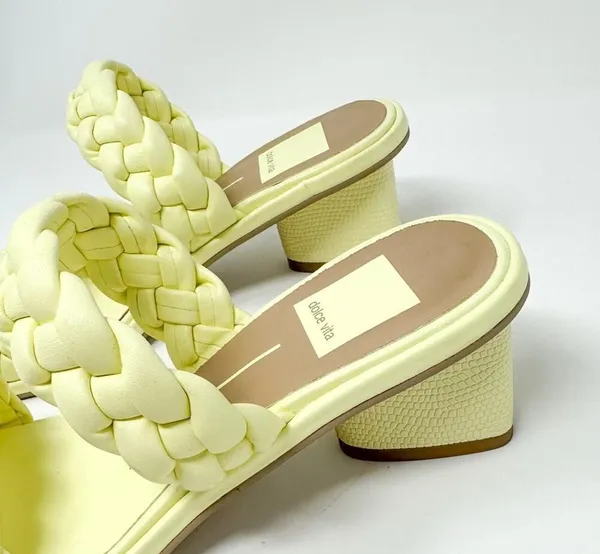 NEW Dolce Vita Ronin Light Yellow Double Braided Strap Sandal Size 6 MSRP $115 - Image 5