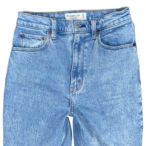 Abercrombie & Fitch 90s Ultra High Rise Straight Jeans Medium Wash Denim 25 / 0 - Image 3