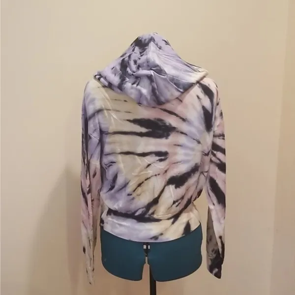 Young Fabulous & Broke Tie Dye Hoodie Pink Purple Pullover Medium Boho Cozy - Image 6