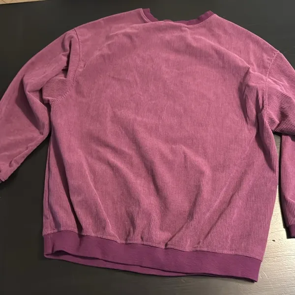 One‎ Eleven North Purple Howdy Corduroy Sweatshirt Womens Large Graphic Pullover - Image 6