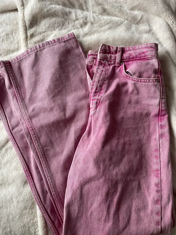 Zara pink wide leg jeans - Image 3
