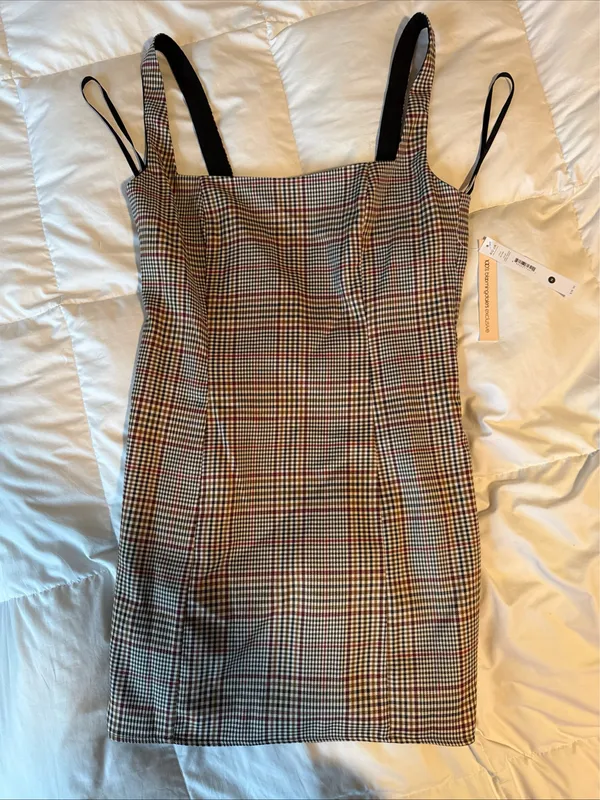 AQUA Mini Dress plaid - Image 2