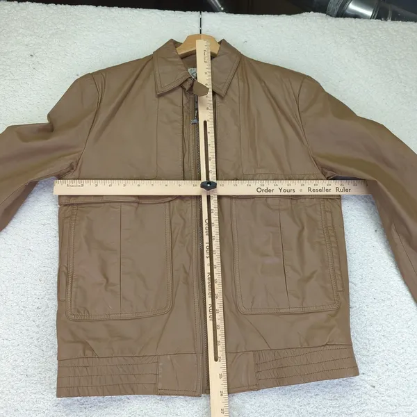 Schott Sportswear Genuine Leather Bomber Jacket‎ Womens Size 40 Brown - Image 8