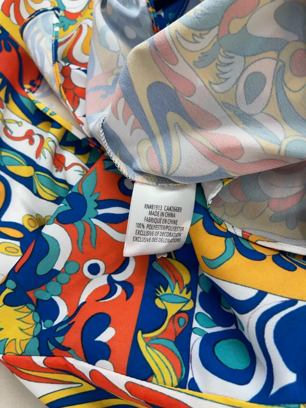 ROBERT GRAHAM printed flouncy dress event casual vacation XS - Image 8