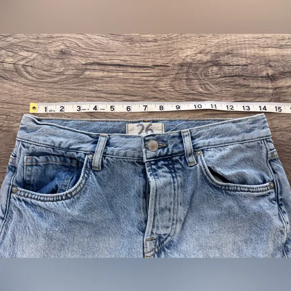 Free People‎ distressed straight leg jeans size 26 - Image 5