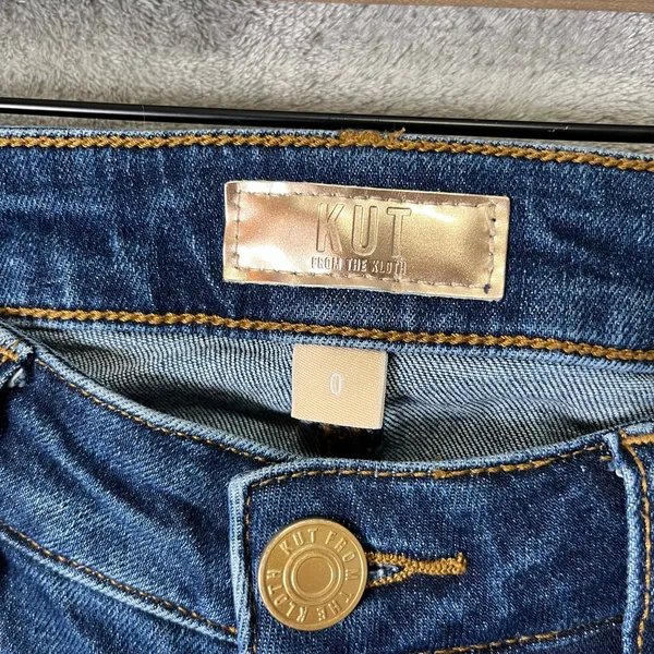 Kut From The Kloth High Rise Reese Fab Ab Ankle Straight Leg Jeans Size 0‎ - Image 6