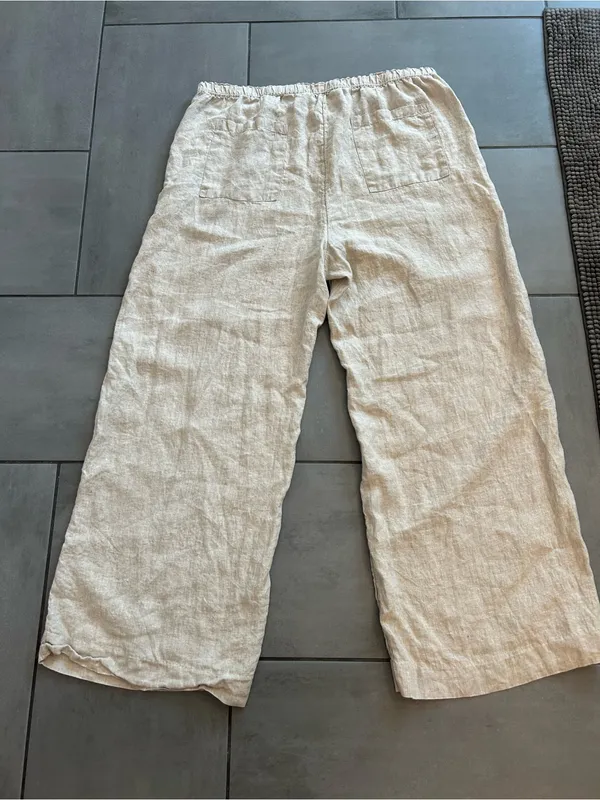 J. Crew Stratus Pant in Linen in Cream / White - Image 3