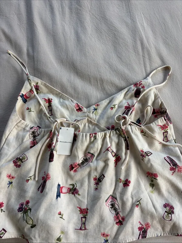 Abercrombie & Fitch Linen-Blend Babydoll Camisole🌸 - Image 5