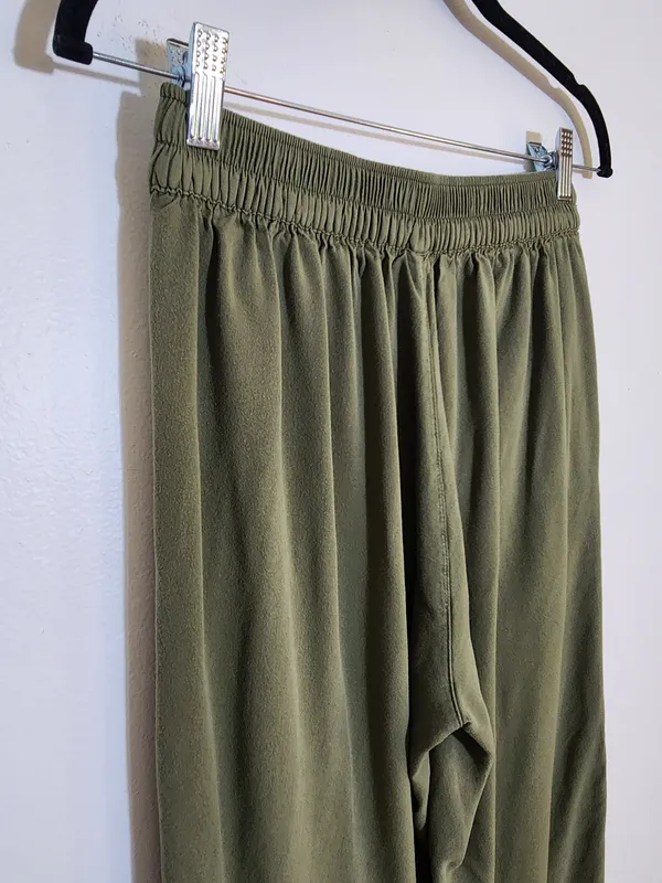 Old Navy Womens Olive Green High Rise Wide Leg Pull-On Pants Size Small - Image 4
