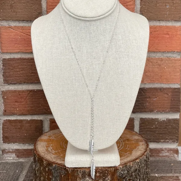 Feather Lariat Necklace - Image 2