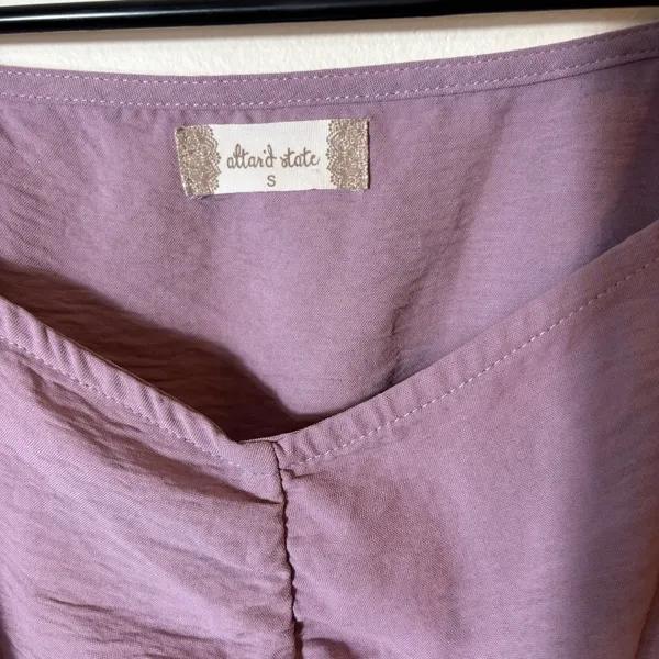 Altar’d State Purple Long Sleeve Peplum Top‎ Size Small - Image 2