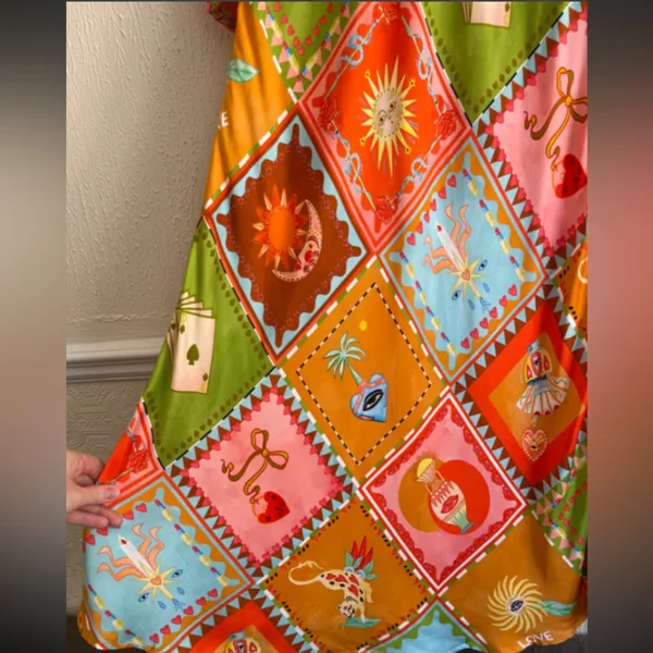 Never fully dressed NWT Soller Emma Dress $228 satin printed spring revolve boho - Image 7