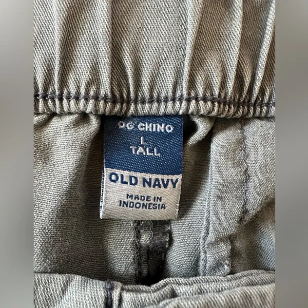 Old Navy Womens Large Gray High-Rise OG Chino Pants w/ Elastic Waist - Image 6