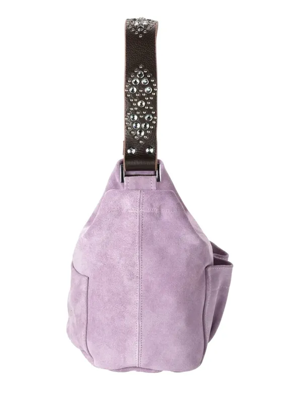 Deadstock: new Tylie Malibu ᪣ Utility Suede Hobo Bag ᪣ Crystal Strap ᪣ Lilac Y2K - Image 4