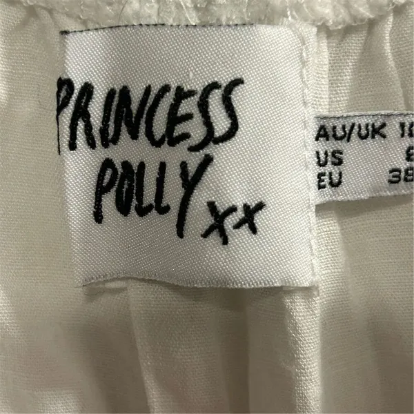 Princess Polly Women's‎ White Ruffle Romper Dress Size 6 Spring Short - Image 6