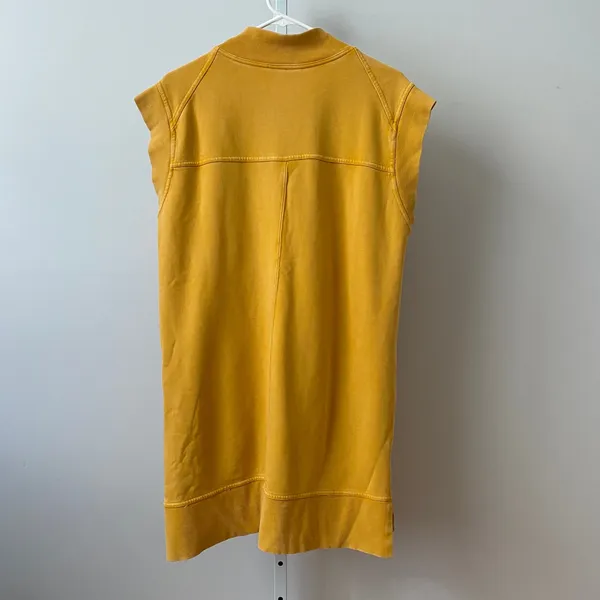 Anthro Daily‎ Practice M Sweatshirt Vest Quarter Zip Ribbed Trim Athleisure - Image 6