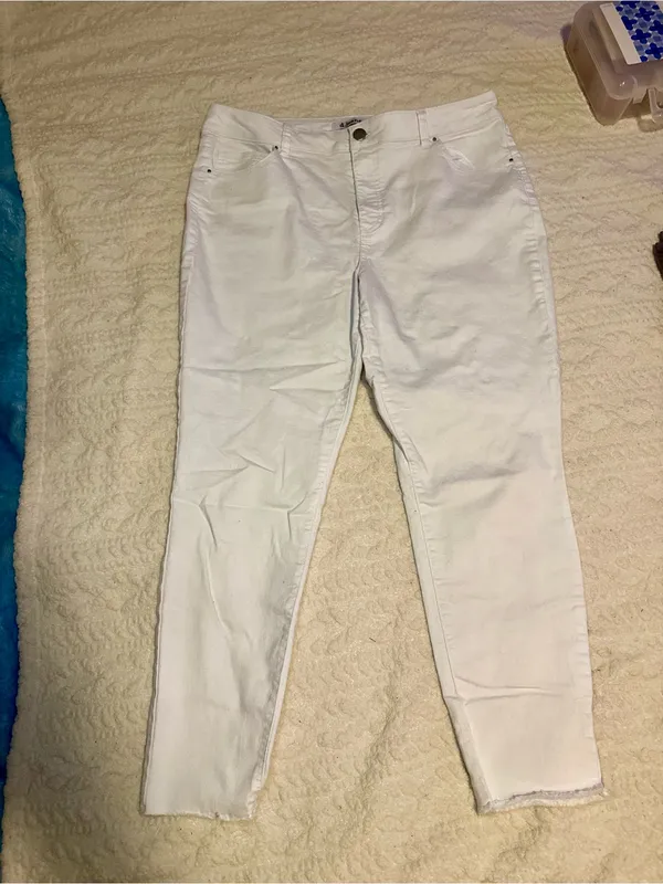d.jeans White Denim Jeans Size 14 - Image 5