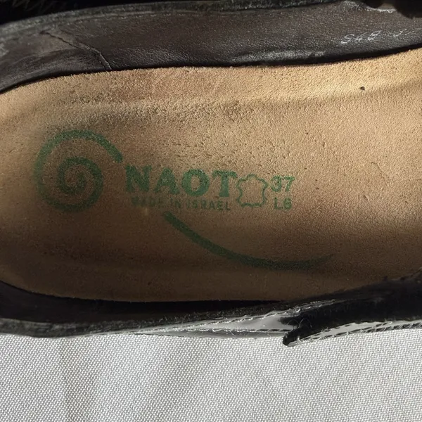 Naot Kirei Mary Jane Women's 37 US‎ 6-6.5 Black Leather Suede Comfort Shoes - Image 6