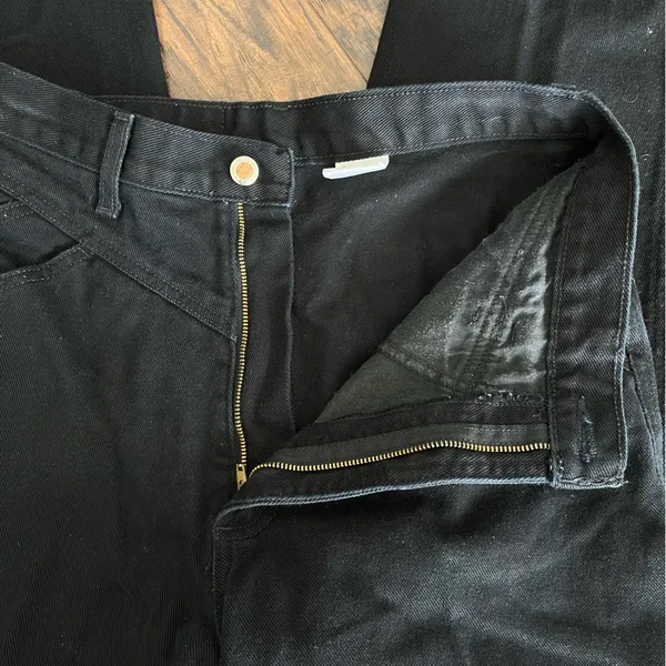 Rockies Vintage Bareback Western High Waisted Straight Leg Denim Jeans Black - Image 6