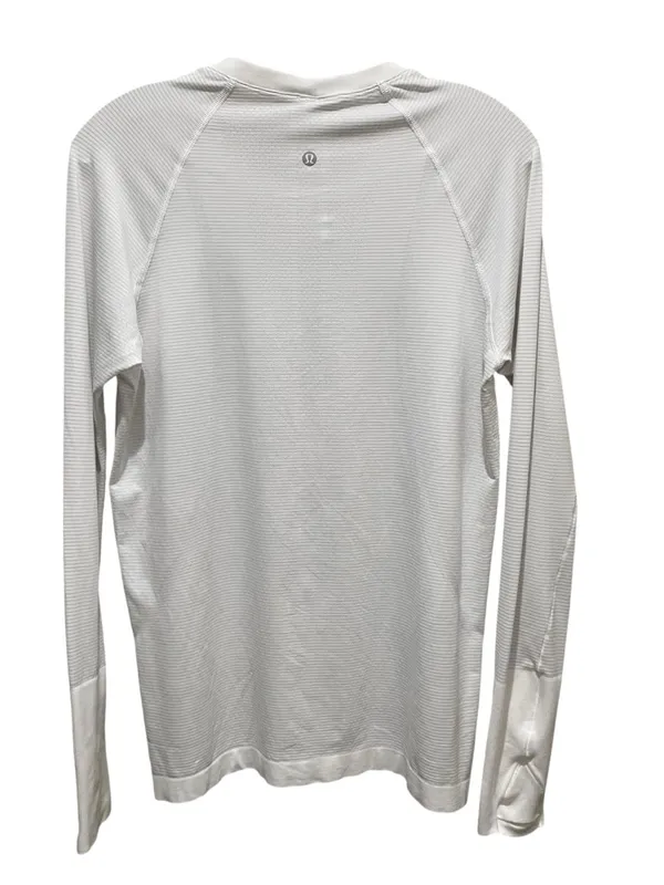 Lululemon Long Sleeve Athletic Top White Women Size 12 Thumbhole Lightweight - Image 6