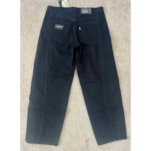 Levi's x McLaren Speed Baggy Jeans Black Formula 1 Racing Womens Sz 31 - Image 9
