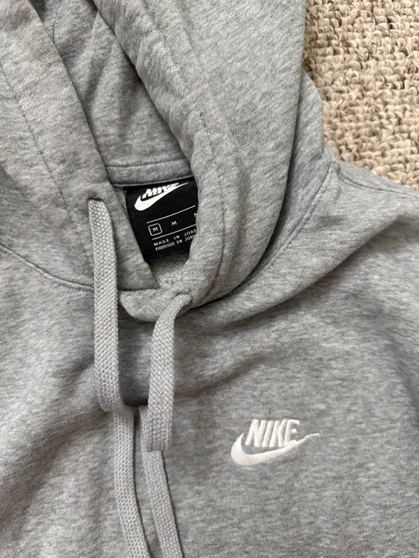 Nike Hoodie Sweatshirt Grey - Image 2