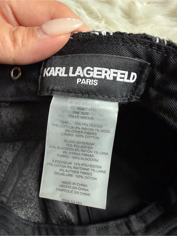 Karl Lagerfeld tweed cap - Image 6
