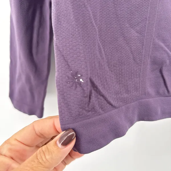 Athleta Purple Long Sleeve Top Thumb Hole‎ Athletic Running Activewear XS - Image 5