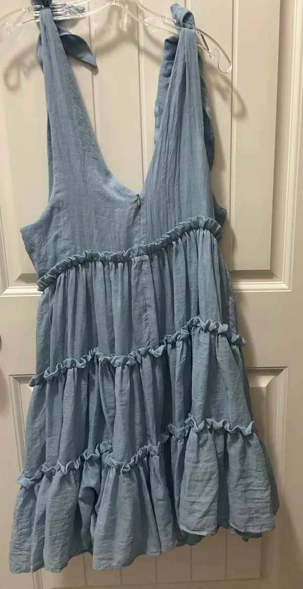 Free The Roses | M | Tiered Tie Shoulder Dress - Image 5