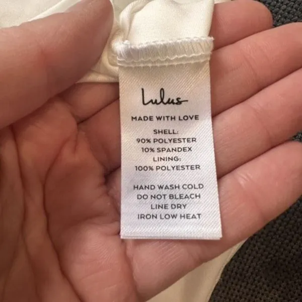 Lulus Affectionate Aura White Swiss Dot Tiered Bustier‎ Midi Dress Medium - Image 13