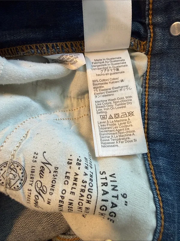J. Crew Mid-Rise Vintage Slim Straight Raw Hem Ankle Jeans, 27 - Image 8