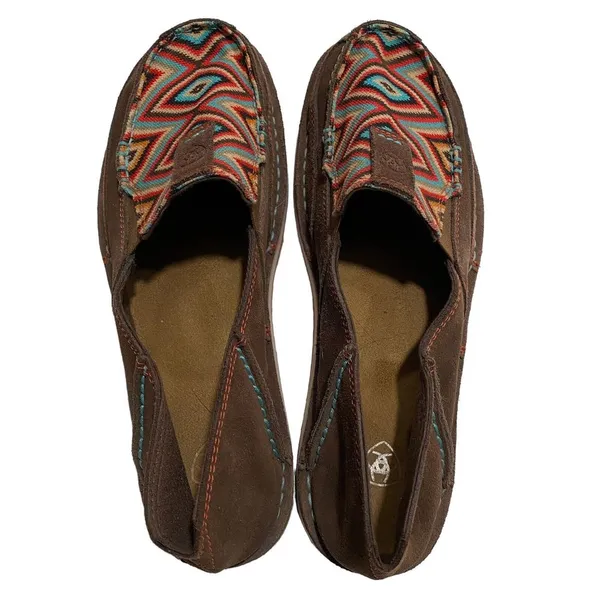 Ariat Cruiser Palm Brown Serape Mesh‎ Slip On Shoes Womens Sz US 9 - Image 6