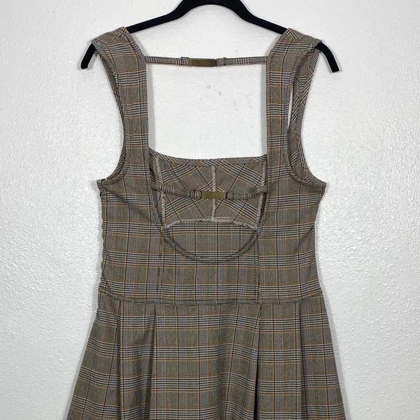 BDG Gray Plaid Midi Dress Size L - Image 8