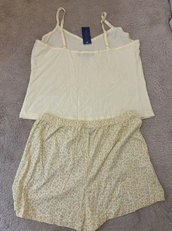 Charter Club Intimates 2pc PJ Set Womens Cami + Shorts Jungle Ditsy Pattern L - Image 5