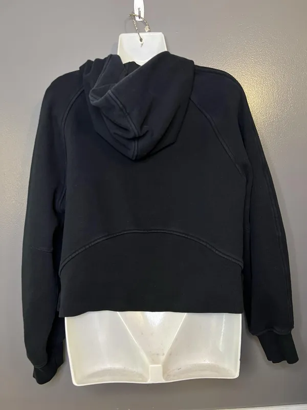 CRZ YOGA Hoodie Womens Medium Black Fleece 1/2 Zip Thumbholes Sweatshirt - Image 5