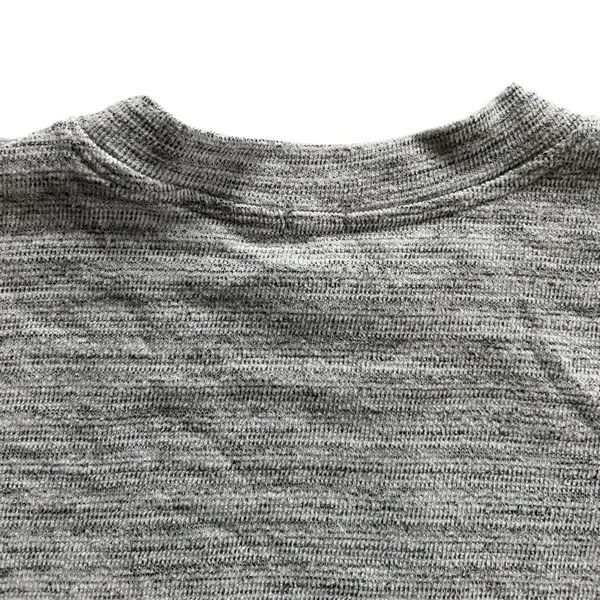 Aerie Oversized Long Sleeve Crew Neck Top Sweater Striped Size S Grey Layering - Image 9