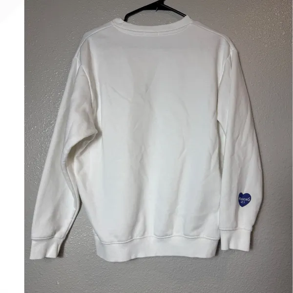 Elevated Faith Run Race‎ Graphic Crewneck Sweatshirt White Hebrews12:1 Size XS - Image 2