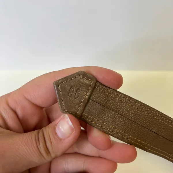 Trussardi Brown Pebbled‎ Leather Belt Made in Italy Multi-Color Loops Size 90 - Image 5