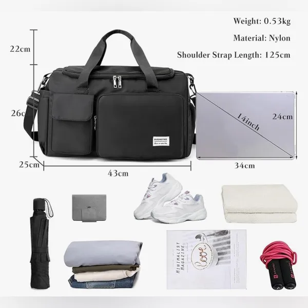 CORIOS unisex Travel Duffel Bag for Sports Gym Tote Bag Foldable. 43x25x26cm - Image 13