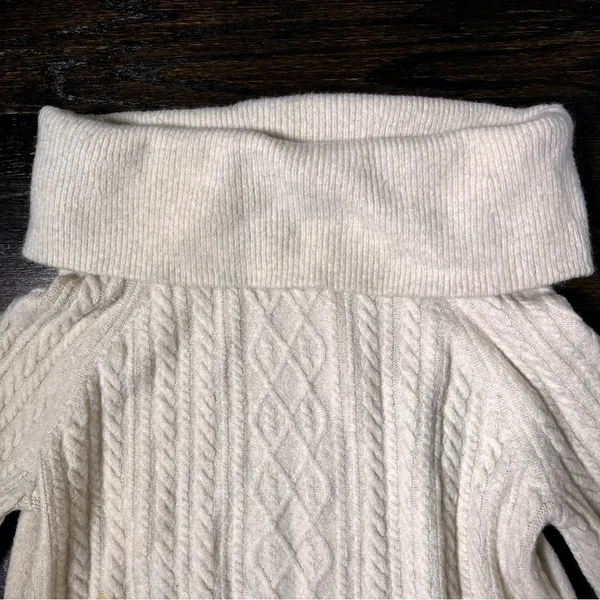 H&M Cream Cable Knit Cowl Neck Sweater - Image 2