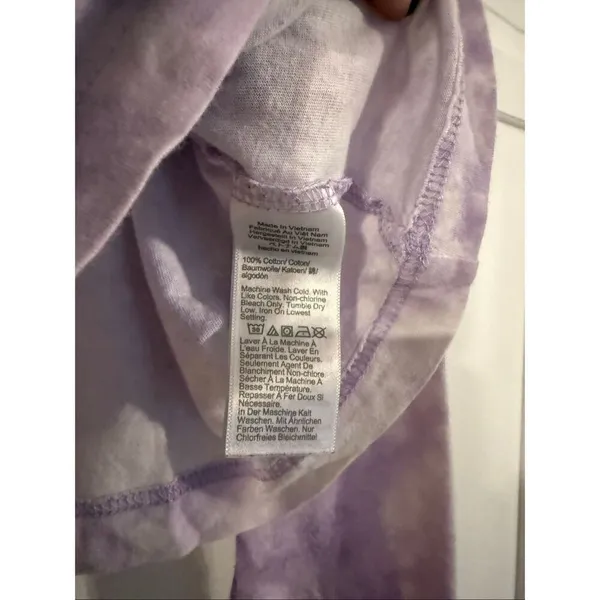 J.crew purple tie dye crewneck long sleeve top M - Image 4