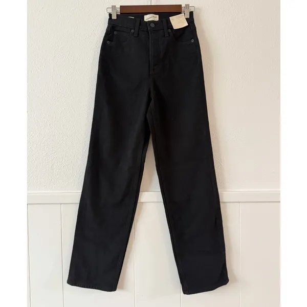 Universal Thread Highest Rise Straight Size 00 Black Jeans Women’s NWT Stretch - Image 2