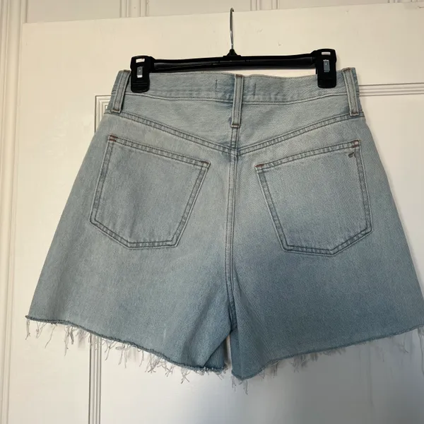 Madewell The Mom Jeans Raw Hem Denim Shorts Size 25 NWT - Image 6