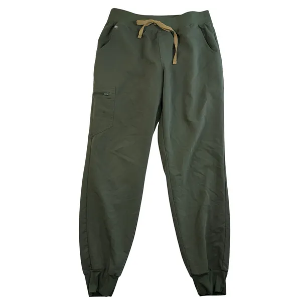 Figs M Medium Zamora Jogger Style Scrub Pants Technical Women’s Nurse Green - Image 2