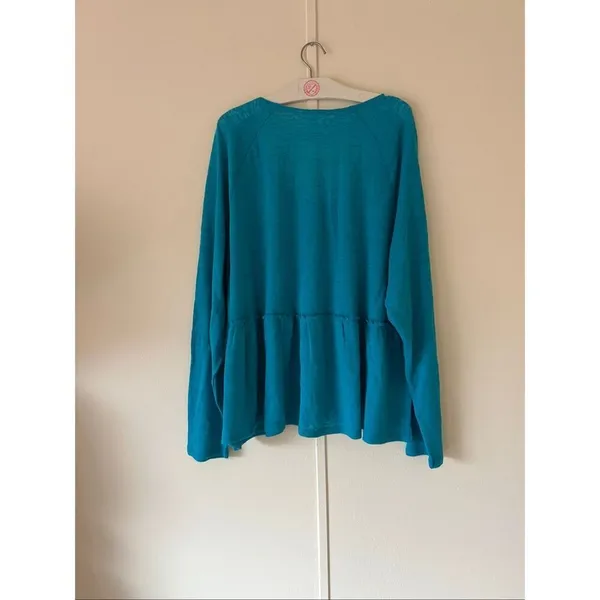 Daily Thread Blue Button Up Long Sleeve Top Woman’s Size 2X NEW - Image 7