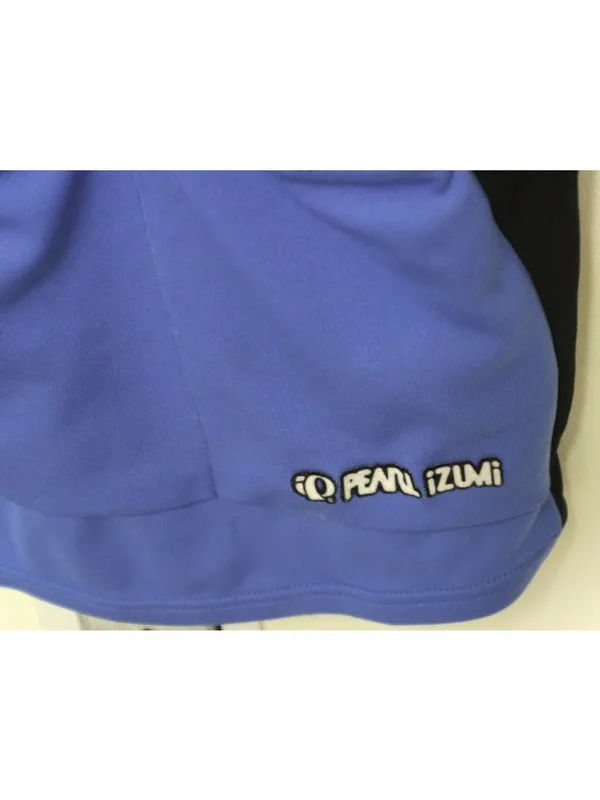 Pearl Izumi Size L Blue Periwinkle Black Sleeveless Cycling Jersey 3 Pocket Back - Image 3