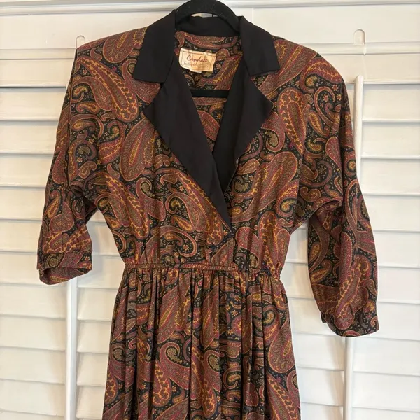 Candace By Ingrid Paisley Midi Dress Size 5/6‎ - Image 3