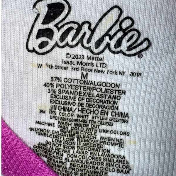 Barbie Women's Pink Logo Graphic Print T-Shirt Size medium women’s Mattel shirt - Image 2